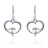 Ships on 01/28/22  Ocean Wave Heart Drop Earrings Sterling Silver, Sterling Silver Wave Charm Earrings, Heart Dangle Earrings with Ocean Wave Sterling - Big Blue
