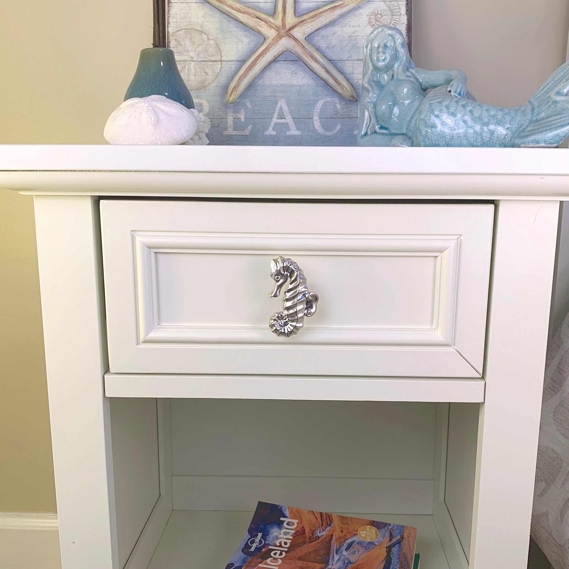 Seahorse Drawer Pull/Knob Home Decor Pewter with Nickel or Brass F Seahorse Drawer Pull/Knob Home Decor Pewter with Nickel or Brass F