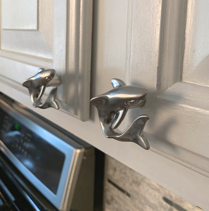 Ocean Theme Drawer Pulls  and Knobs- Shark Drawer Pulls | Beach  Decor |  Coastal Drawer Pulls | Nautical Drawer Pulls | Sea Life Cabinet Knobs - Big Blue