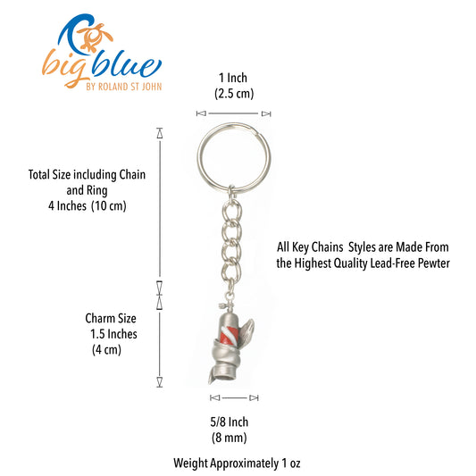 Realistic Sea Life Ocean Theme Moray Eel & Scuba Tank Key Chain - Big Blue