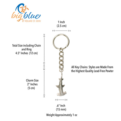 Hammerhead Shark Keychain for Men and Women- Hammerhead Shark Charm | Gifts for Shark Lovers  Realistic Shark Key Fob | Sea Life Keychain  Scuba Gifts - Big Blue
