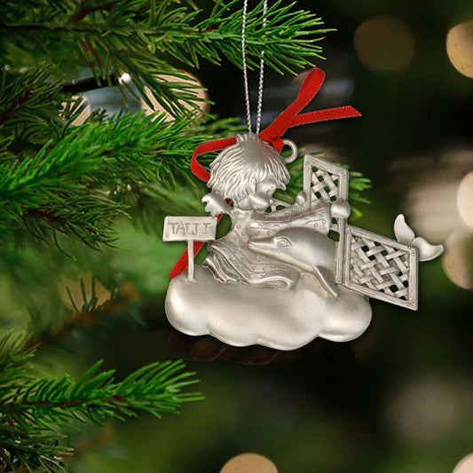 Dolphin Christmas Ornament, Ocean Angel Dolphin Holiday Ornament, Conservation Ornament, Dolphin Angel Tree Ornament, Dolphin Gift - Big Blue